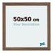 Mura MDF Bilderrahmen 50x50cm Nussbaum Dunkel Vorne Messe | Yourdecoration.at