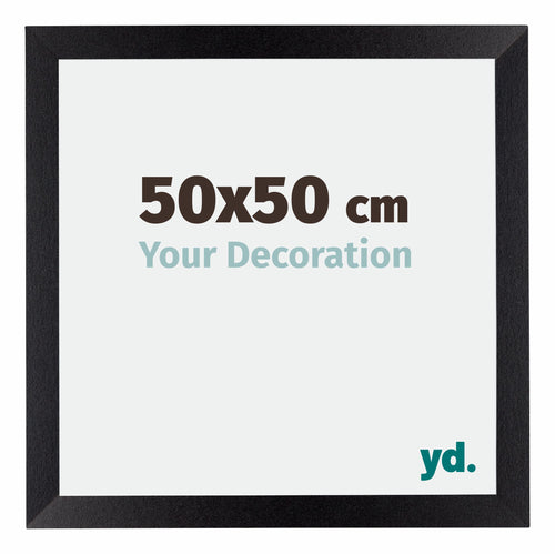 Mura MDF Bilderrahmen 50x50cm Schwarz Matt Vorne Messe | Yourdecoration.at