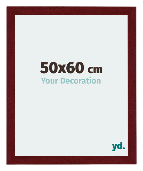 Mura MDF Bilderrahmen 50x60cm Weinrot Gewischt Vorne Messe | Yourdecoration.at