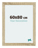 Mura MDF Bilderrahmen 60x80cm Sonoma Eiche Vorne Messe | Yourdecoration.at