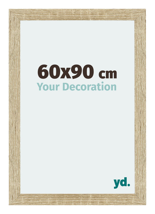 Mura MDF Bilderrahmen 60x90cm Sonoma Eiche Vorne Messe | Yourdecoration.at