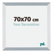 Mura MDF Bilderrahmen 70x70cm Aluminium Geburstet Vorne Messe | Yourdecoration.at