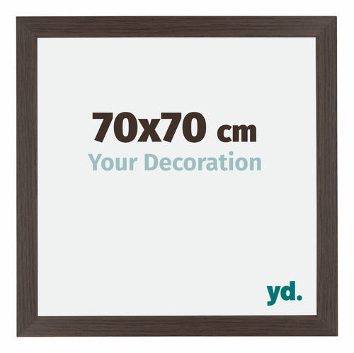 Mura MDF Bilderrahmen 70x70cm Eiche Dunkel Vorne Messe | Yourdecoration.at