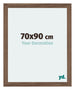 Mura MDF Bilderrahmen 70x90cm Nussbaum Dunkel Vorne Messe | Yourdecoration.at