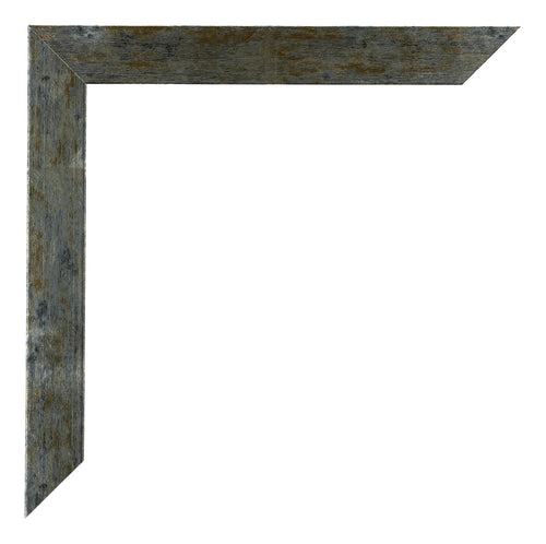 Bilderrahmen 48x68cm Blau Gold Meliert MDF Mura