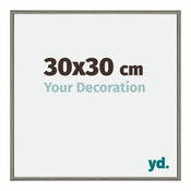 New York Aluminium Bilderrahmen 30x30cm Mercury Struktur Vorne Messe | Yourdecoration.at