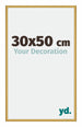 New York Aluminium Bilderrahmen 30x50cm Gold Glanz Vorne Messe | Yourdecoration.at