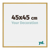 New York Aluminium Bilderrahmen 45x45cm Gold Glanz Vorne Messe | Yourdecoration.at