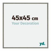 New York Aluminium Bilderrahmen 45x45cm Mercury Struktur Vorne Messe | Yourdecoration.at