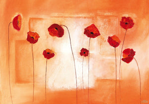 PGM HNE 05 Erika Heinemann Poppy Meeting Kunstdruck 100x70cm | Yourdecoration.at