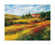 PGM SRH 05 Heinz Scholnhammer Landschaft mit Mohn I Kunstdruck 60x50cm | Yourdecoration.at