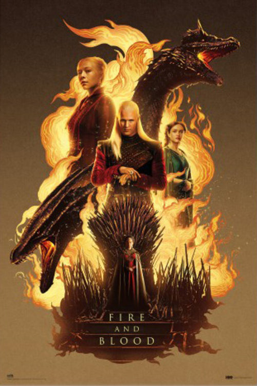 Poster House Of The Dragon Fire And Blood 61x91 5cm Grupo Erik GPE5855 | Yourdecoration.at