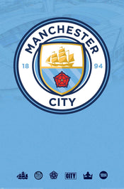 Poster Manchester City Club Crest 61x91 5cm PP35440 | Yourdecoration.at