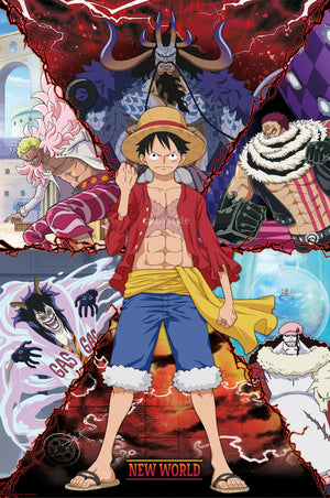 Poster One Piece Luffy Vs New World 91 5x61cm GBYDCO637 | Yourdecoration.at