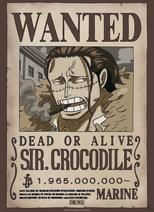 Poster One Piece Wanted Crocodile Wano 38x52cm Abystyle GBYDCO640 | Yourdecoration.at