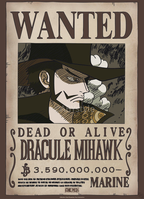 Poster One Piece Wanted Mihawk Wano 38x52cm GBYDCO627 | Yourdecoration.at