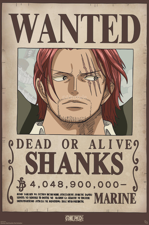 Poster One Piece Wanted Shanks Wano 38x52cm GBYDCO654 | Yourdecoration.at