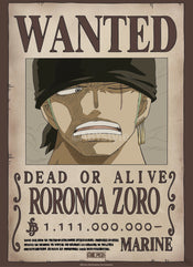Poster One Piece Wanted Zoro Wano 38x52cm Abystyle GBYDCO624 | Yourdecoration.at