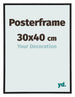 Posterrahmen 30x40cm Schwarz Matt Kunststoff Paris Messe | Yourdecoration.at