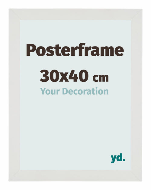 Posterrahmen 30x40cm Weiss Matt MDF Parma Messe | Yourdecoration.at