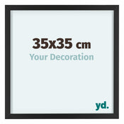 Virginia Aluminium Bilderrahmen 35x35cm Schwarz Vorne Messe | Yourdecoration.at