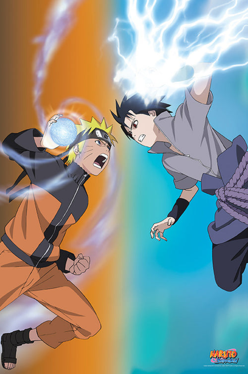 Abystyle Abydco495 Naruto Shippuden Naruto Vs Sasuke Poster 61x91,5cm | Yourdecoration.at