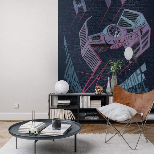 Komar Star Wars Classic Concrete TIE Fighter Vlies Fototapete 200x280cm 4 bahnen Interieur | Yourdecoration.de