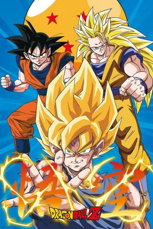 GBeye Dragon Ball Z 3 Gokus Poster 61x91,5cm | Yourdecoration.de