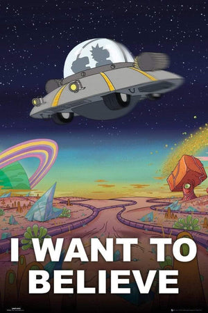 GBeye Rick and Morty I Want to Believe Poster 91,5x61cm | Yourdecoration.de