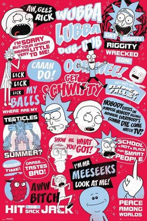 GBeye Rick and Morty Quotes Poster 61x91,5cm | Yourdecoration.de