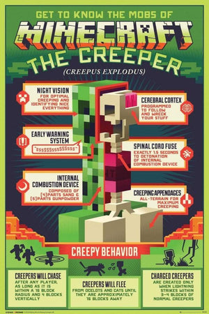 GBeye Minecraft Creepy Behavior Poster 61x91,5cm | Yourdecoration.de