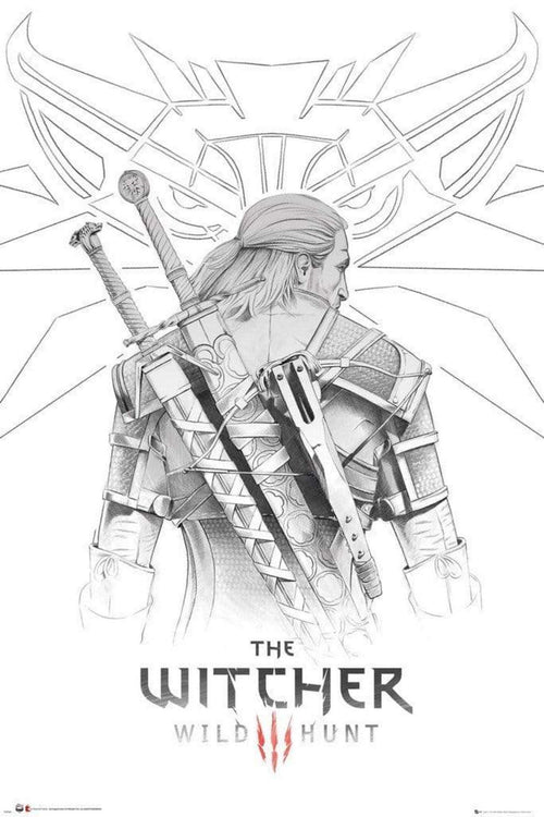 GBeye The WItcher Geralt Sketch Poster 61x91,5cm | Yourdecoration.de