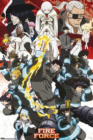 Gbeye GBYDCO110 Fire Force Key Art Season 2 Poster 61x 91-5cm | Yourdecoration.at