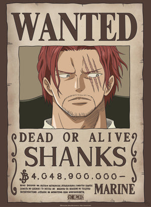 Gbeye Gbydco261 One Piece Wanted Shanks Poster 38x52cm | Yourdecoration.at