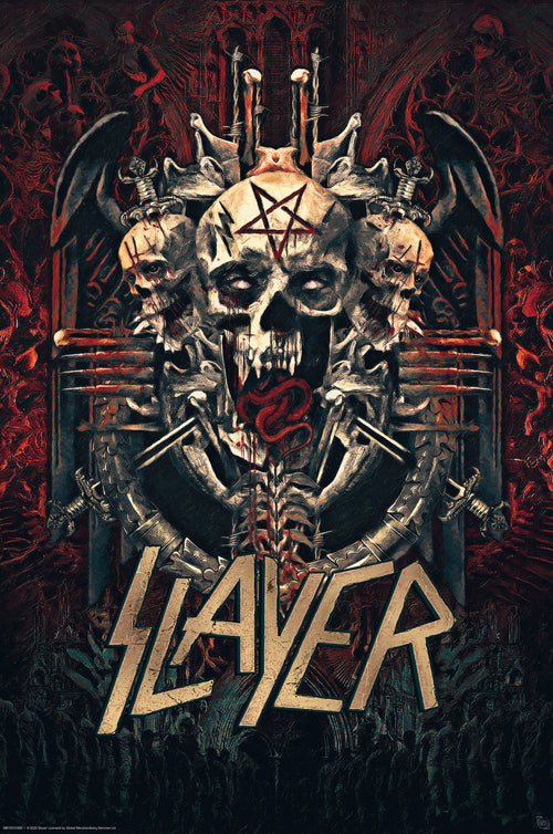 gbeye gbydco300 slayer skullagramm poster 61x91 5cm | Yourdecoration.at