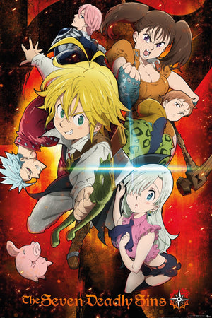 Gbeye The Seven Deadly Sins Key Art 1 Poster 61X91 5cm | Yourdecoration.de