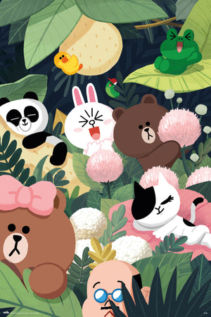 Grupo Erik GPE5348 Line Friends Jungle Poster 61X91,5cm | Yourdecoration.at