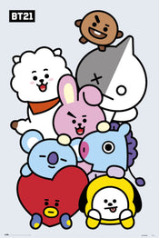 Grupo Erik GPE5357 Bt21 Characters Poster 61X91,5cm | Yourdecoration.at