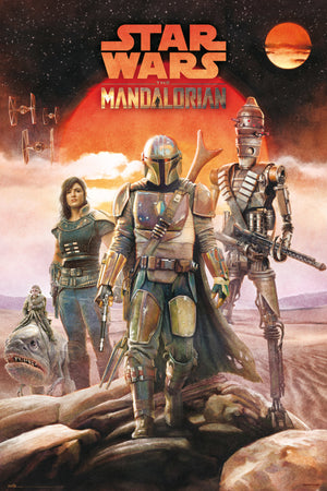 Grupo Erik GPE5366 Star Wars The Mandalorian Crew Poster 61X91,5cm | Yourdecoration.at