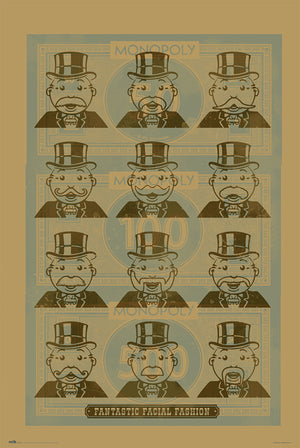 Grupo Erik GPE5417 Monopoly Facial Fashion Poster 61X91,5cm | Yourdecoration.at