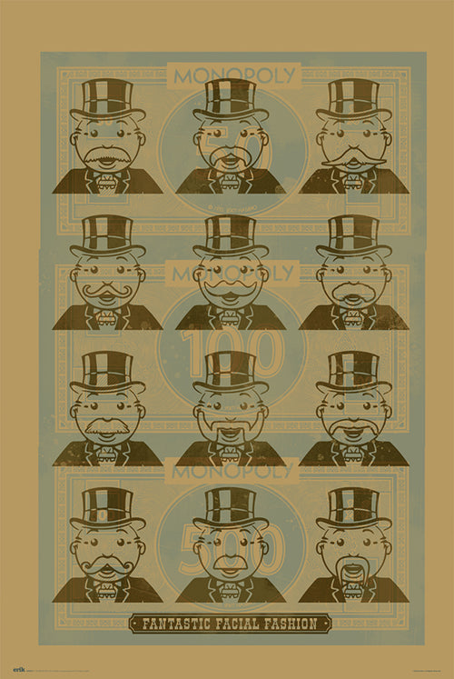 Grupo Erik GPE5417 Monopoly Facial Fashion Poster 61X91,5cm | Yourdecoration.at