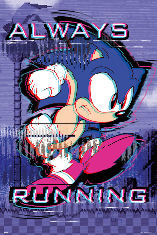 Grupo Erik GPE5491 Sonic Always Running Poster 61X91,5cm | Yourdecoration.at