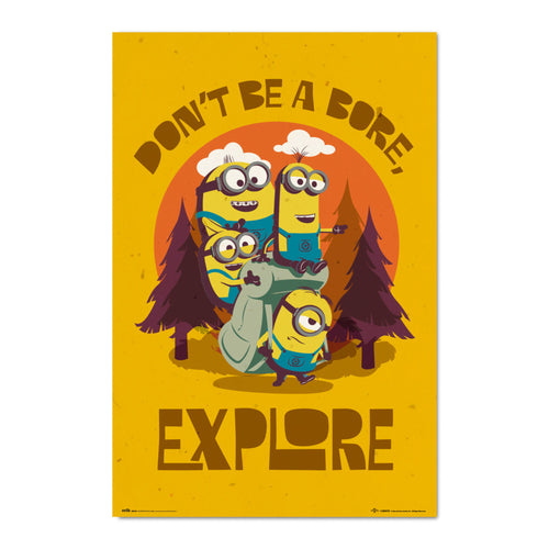 Grupo Erik Gpe5602 Poster Minions Don T Be Bore Explore | Yourdecoration.at