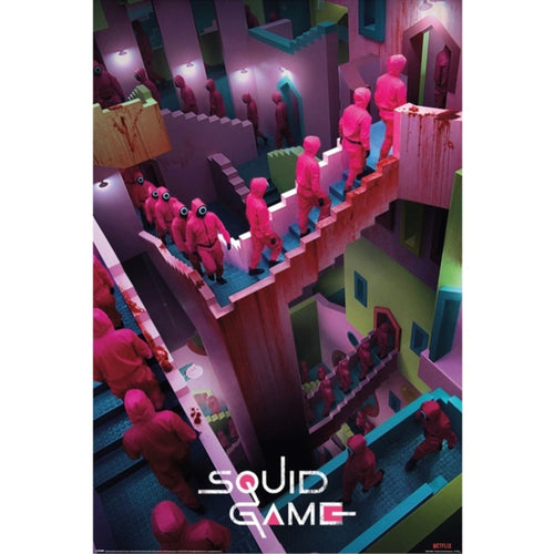 Poster Squid game Crazy Stairs 61x91 5cm Pyramid PP35008 | Yourdecoration.at