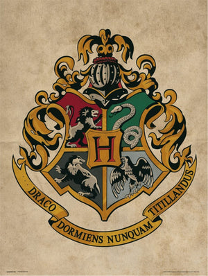 Grupo Erik Harry Potter Hogwarts Crest Kunstdruck 30X40cm | Yourdecoration.at