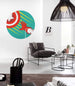 Komar Avengers Captains Shield Pop Art Zelfklevend Fototapete 125x125cm Rund Interieur | Yourdecoration.de