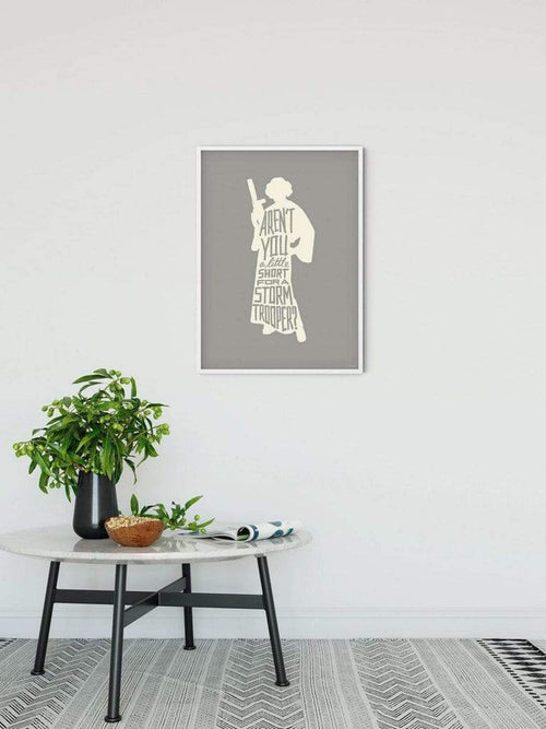 Komar Star Wars Silhouette Quotes Leia Kunstdruck 40x50cm | Yourdecoration.be