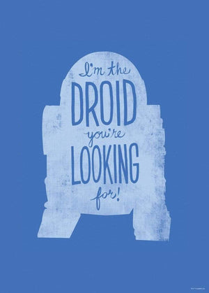 Komar Star Wars Silhouette Quotes R2D2 Kunstdruck 50x70cm | Yourdecoration.de