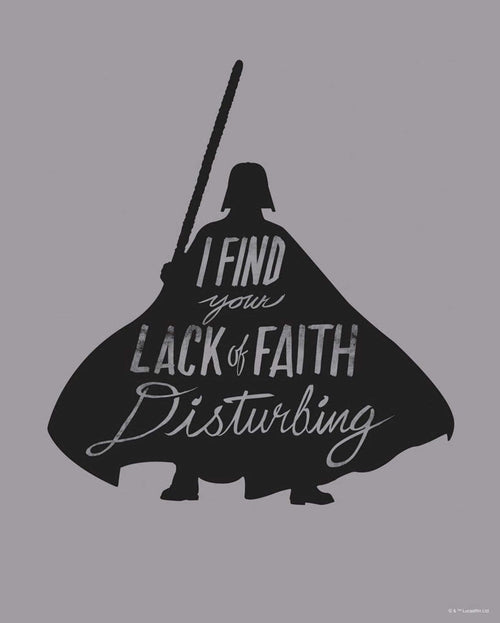 Komar Star Wars Silhouette Quotes Vader Kunstdruck 40x50cm | Yourdecoration.de