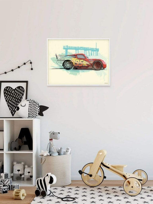 Komar Cars Lightning McQueen Kunstdruck 40x30cm | Yourdecoration.be